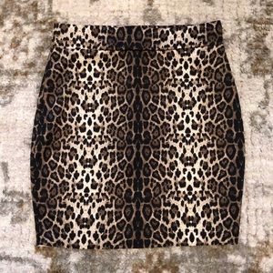 Bodycon Leopard Print Mini Skirt